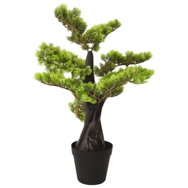 vidaXL Kunstig sypress bonsai med potte 60 cm grønn