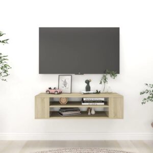 vidaXL Hengende TV-benk sonoma eik 100x30x26