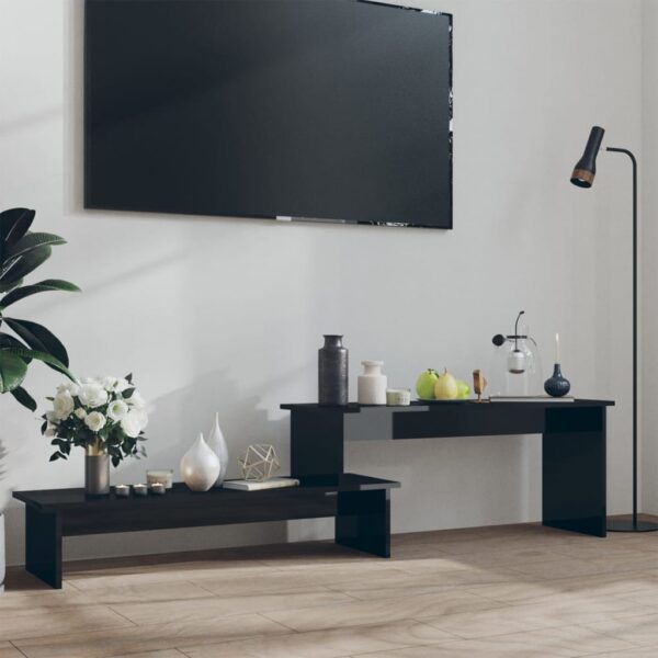 vidaXL TV-benk høyglans svart 180x30x43 cm konstruert tre