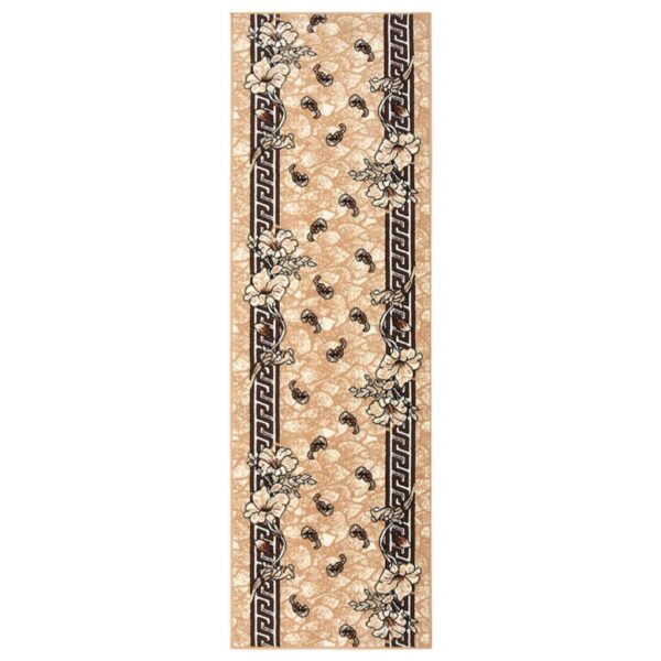 vidaXL Gulvteppe BCF beige 100x350 cm