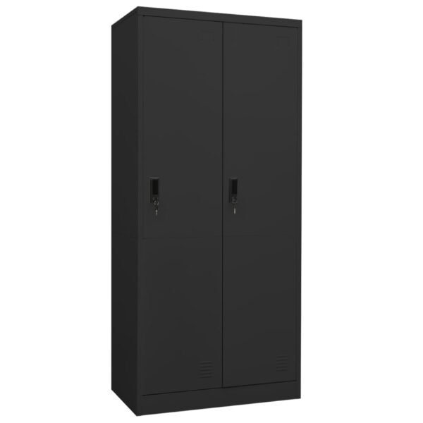 vidaXL Garderobe antrasitt 80x50x180 cm stål