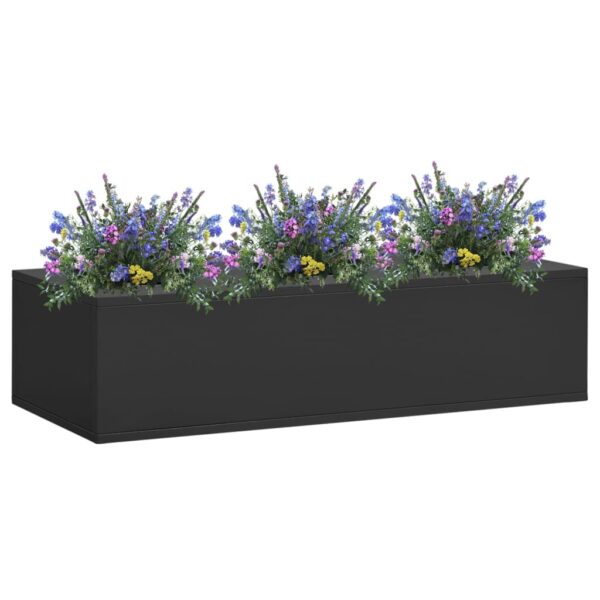 vidaXL Blomsterkasse for kontor antrasitt 90x40x23 cm stål