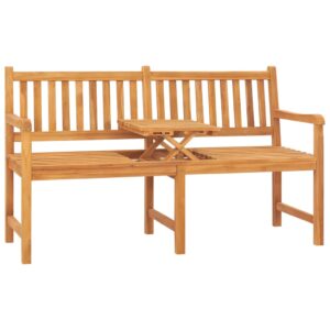 vidaXL 3-seters hagebenk med bord 150 cm heltre teak