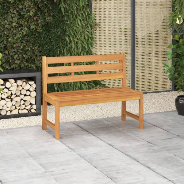 vidaXL Hagebenk 114 cm heltre teak