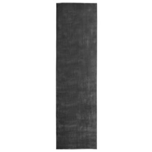 vidaXL Teppeløper vaskbar sammenleggbar 100x400 cm antrasitt polyester