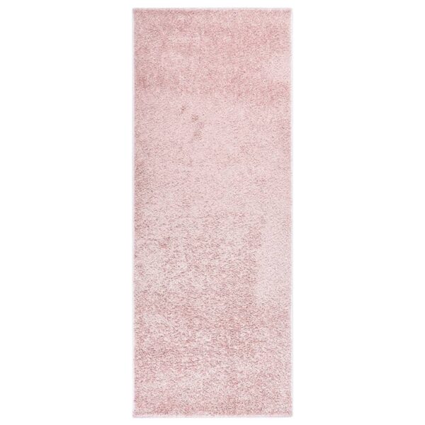 vidaXL Mykt luvteppe 57x150 cm sklisikker rosa