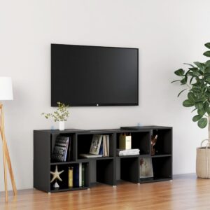 vidaXL TV-benk svart 104x30x52 cm konstruert tre