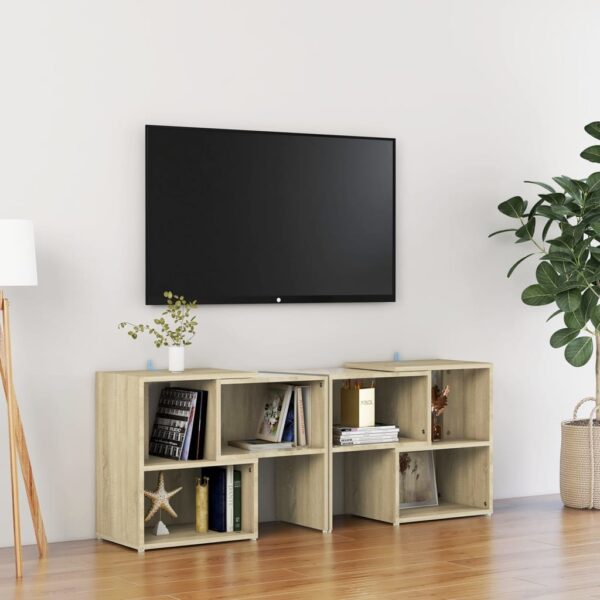 vidaXL TV-benk sonoma eik 104x30x52 cm konstruert tre