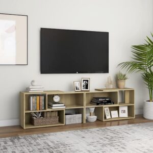 vidaXL TV-benk sonoma eik 149x30x52 cm konstruert tre