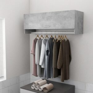 vidaXL Garderobe betonggrå 100x32