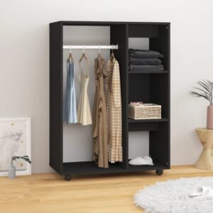 vidaXL Garderobe svart 80x40x110 cm konstruert tre