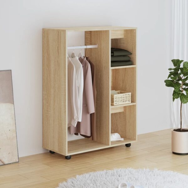 vidaXL Garderobe sonoma eik 80x40x110 cm konstruert tre