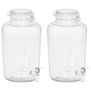 vidaXL Drikkedispensere 2 stk 4000 ml glass