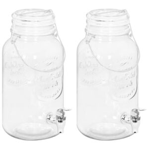 vidaXL Drikkedispensere 2 stk 3800 ml glass