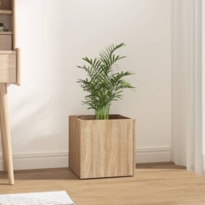 vidaXL Plantekasse sonoma eik 40x40x40 cm konstruert tre