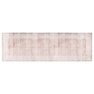 vidaXL Vaskbart teppe 80x300 cm beige sklisikker