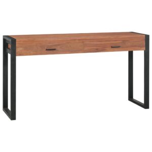 vidaXL Skrivebord med 2 skuffer 120x40x75 cm heltre teak