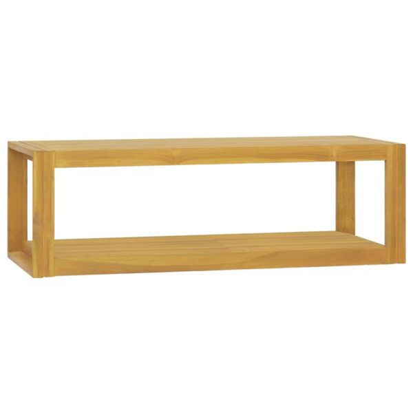 vidaXL Veggmontert baderomsskap 110x45x35 cm heltre teak