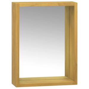 vidaXL Speilskap 30x10x40 cm heltre teak