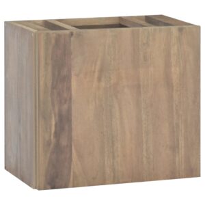 vidaXL Veggmontert baderomsskap 45x30x40 cm heltre teak