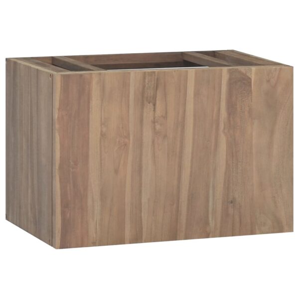 vidaXL Veggmontert baderomsskap 60x39x40 cm heltre teak