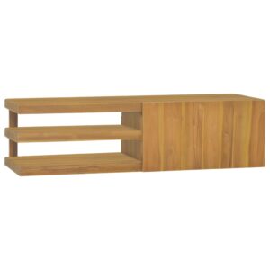 vidaXL Veggmontert baderomsskap 110x40x30 cm heltre teak