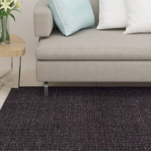 vidaXL Teppe naturlig sisal 66x350 cm svart