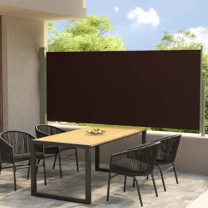 vidaXL Uttrekkbar sidemarkise 117x300 cm brun