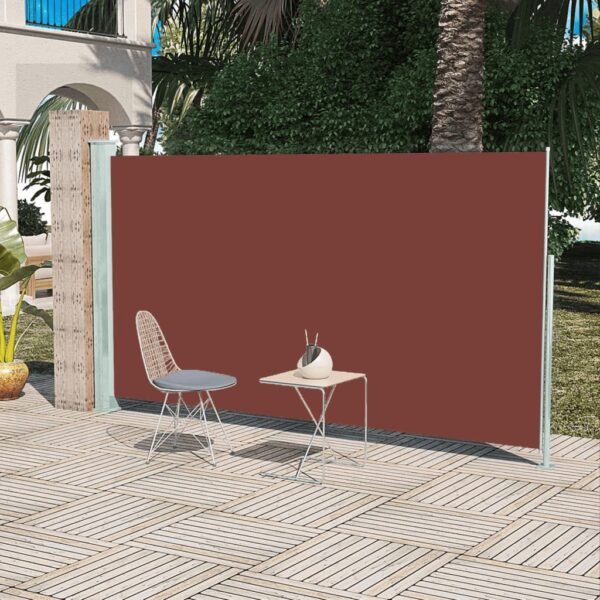 vidaXL Uttrekkbar sidemarkise 160x300 cm brun