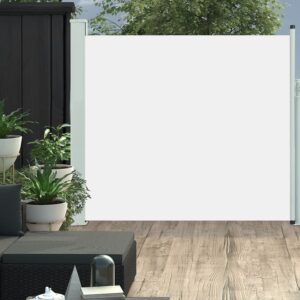 vidaXL Uttrekkbar sidemarkise 170x300 cm kremhvit