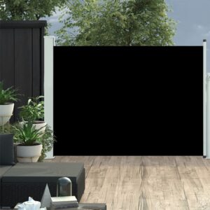 vidaXL Uttrekkbar sidemarkise 117x500 cm svart