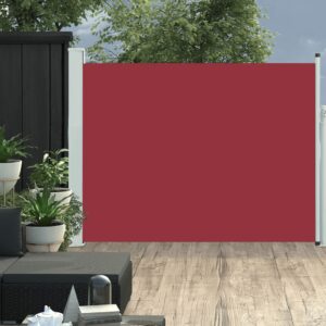 vidaXL Uttrekkbar sidemarkise 140x500 cm rød