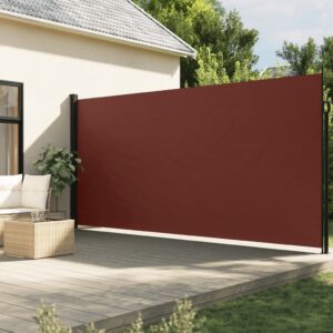 vidaXL Uttrekkbar sidemarkise 140x500 cm brun