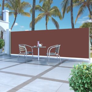 vidaXL Uttrekkbar sidemarkise 160x500 cm brun