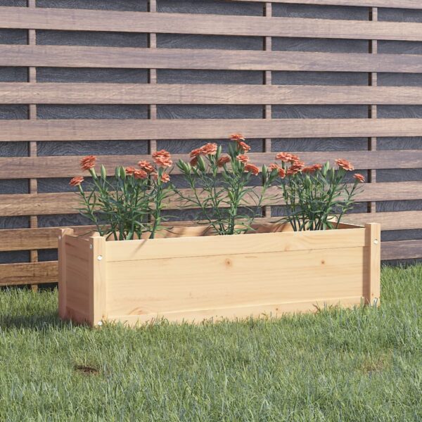 vidaXL Plantekasse 100x31x31 cm heltre furu