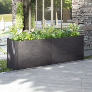 vidaXL Plantekasse 200x50x70 cm heltre furu grå