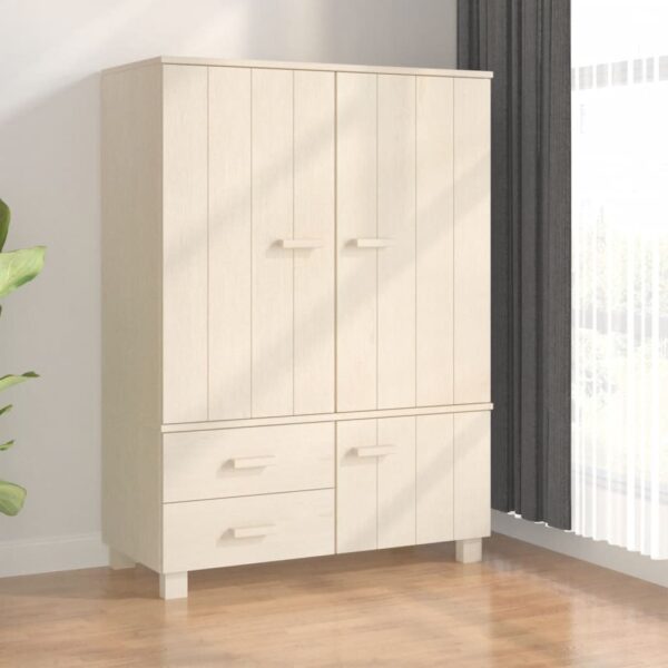 vidaXL Garderobe HAMAR honningbrun 99x45x137 cm heltre furu