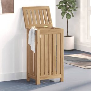 vidaXL Skittentøyskurv 35x25x60 cm heltre teak