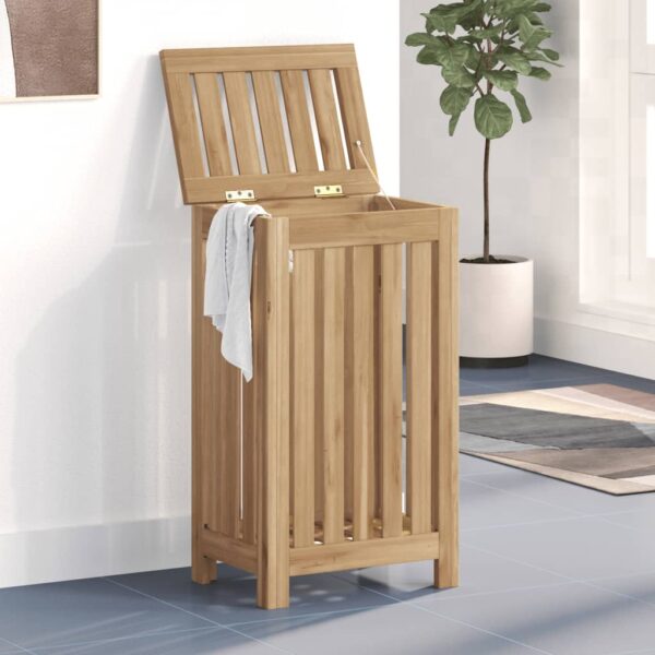 vidaXL Skittentøyskurv 35x25x60 cm heltre teak