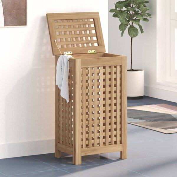 vidaXL Skittentøyskurv 35x25x60 cm heltre teak