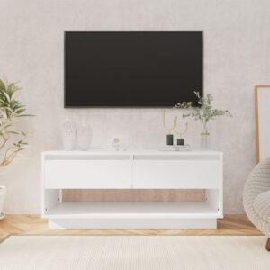 vidaXL TV-benk hvit 102x41x44 cm konstruert tre