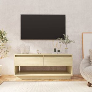 vidaXL TV-benk sonoma eik 102x41x44 cm konstruert tre