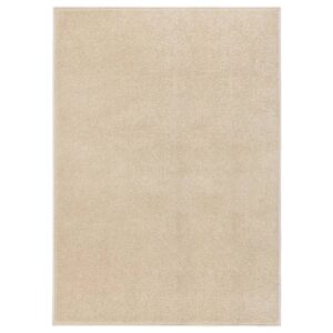 vidaXL Teppe med kort luv 140x200 cm beige