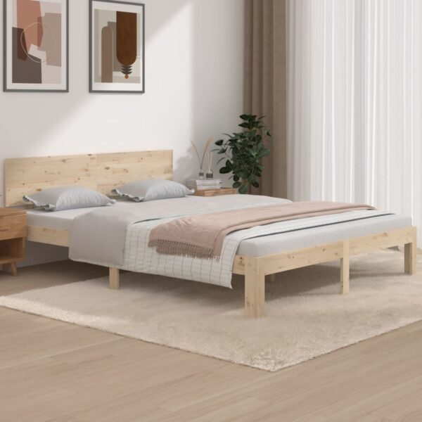 vidaXL Sengeramme heltre 150x200 cm King Size