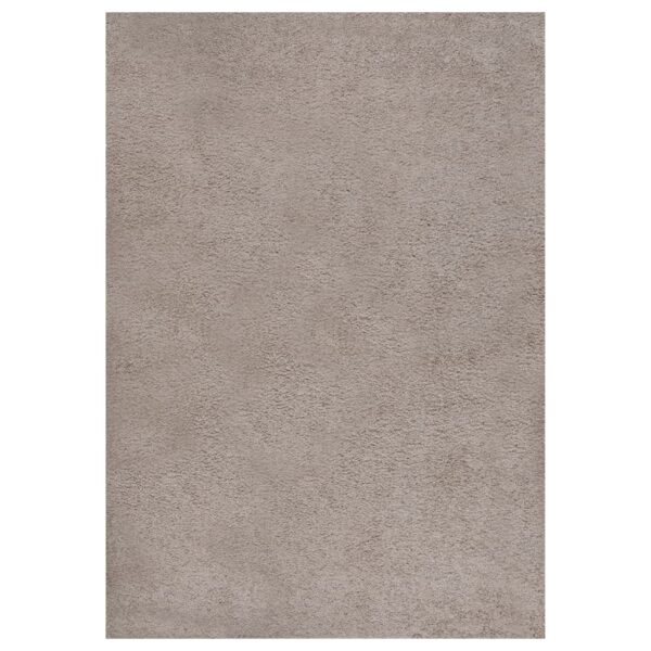 vidaXL Flossteppe med lang luv beige 140x200 cm