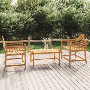 vidaXL Hagestoler 2 stk 91x62x94 cm heltre teak