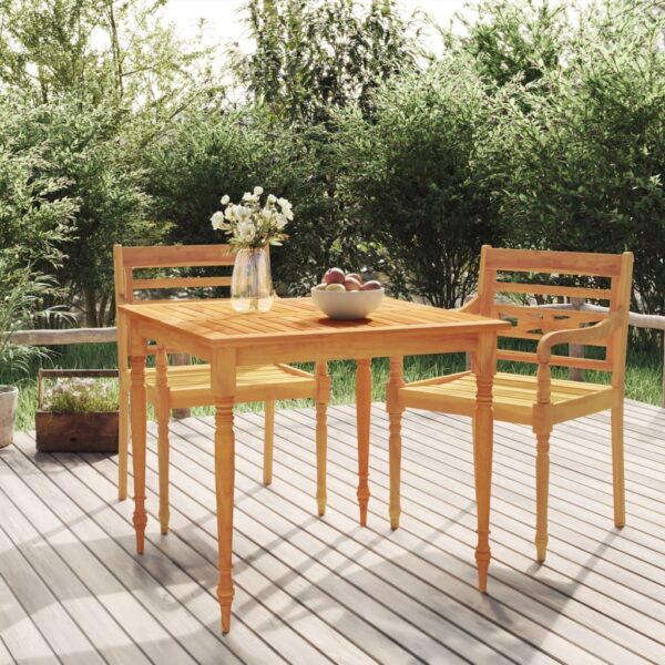 vidaXL Bataviabord 85x85x75 cm heltre teak