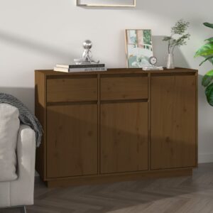 vidaXL Skjenk honningbrun 110x34x75 cm heltre furu