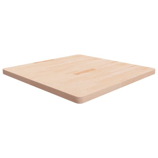 vidaXL Firkantet bordplate 90x90x4 cm ubehandlet heltre eik