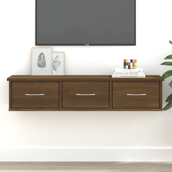 vidaXL TV-benk brun eik 88x26x18